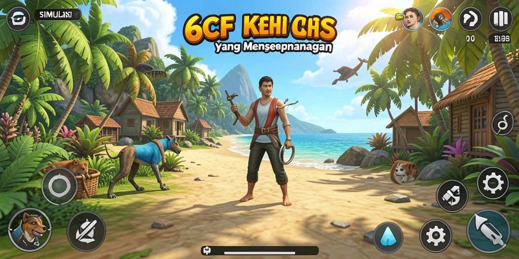 Tampilan gameplay 6CF yang realistis dan mendetail.