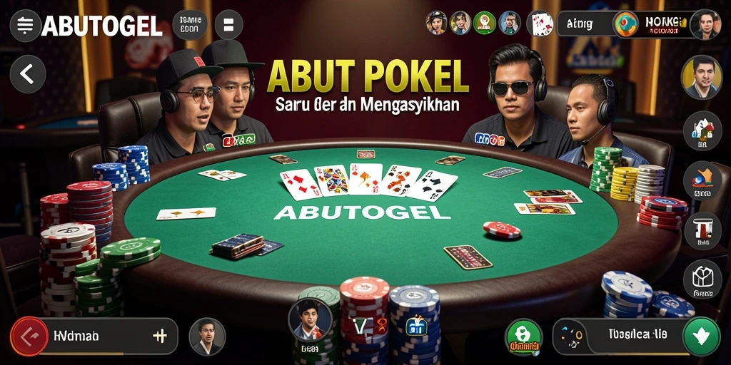 Tampilan gameplay seru di ABUTOGEL dengan pemain poker lainnya.