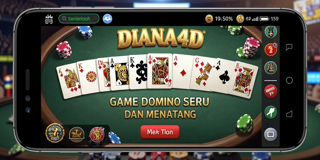 Gameplay menarik dari DIANA4D menunjukkan pemain yang serius bermain domino.