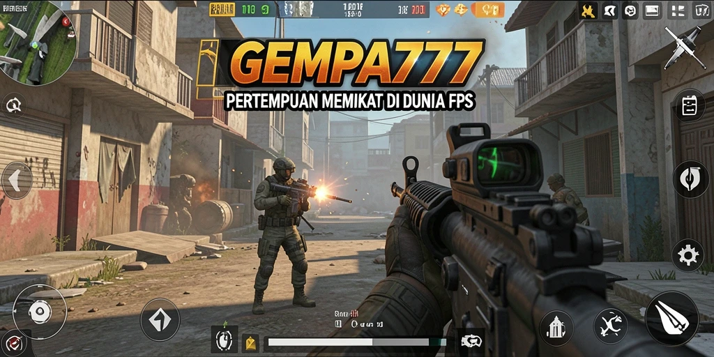 Screenshot gameplay GEMPA777 menampilkan aksi tembak-menembak yang mendebarkan.