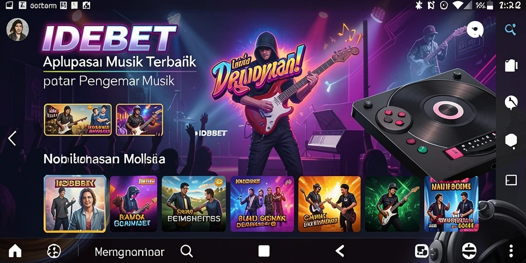 Tampilan gameplay IDEBET menampilkan interaksi muzik yang menyenangkan dan menarik.