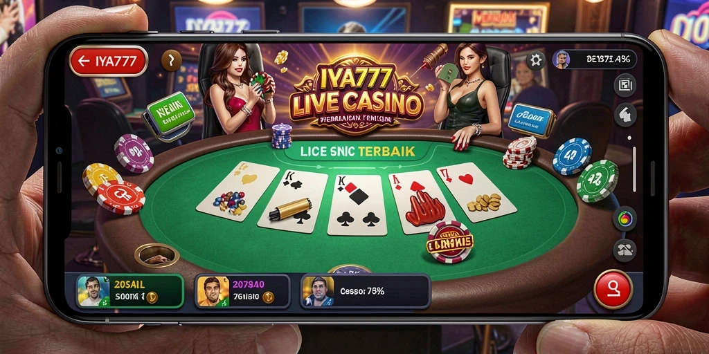 Tampilan gameplay Live Casino IYA777 yang menarik dan interaktif.