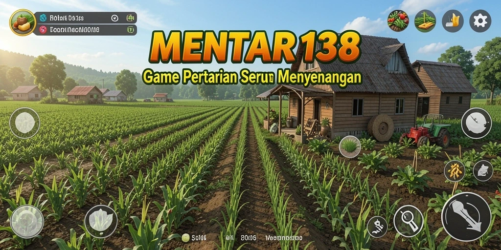Gameplay MENTARI138 dengan pertanian yang penuh warna.