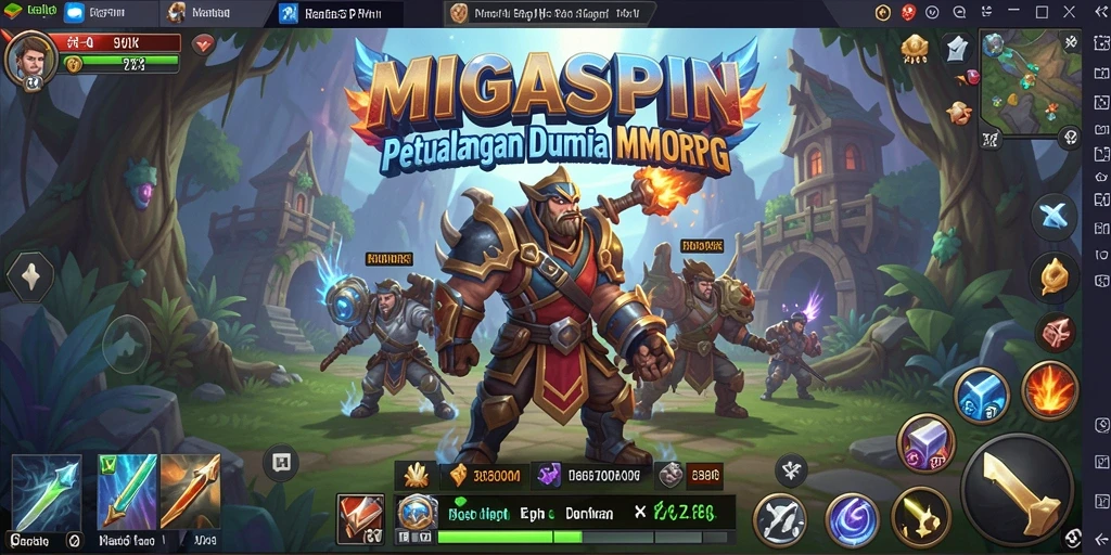 Gameplay seru <strong>MIGASPIN</strong> dengan pertarungan epik dan petualangan menarik.