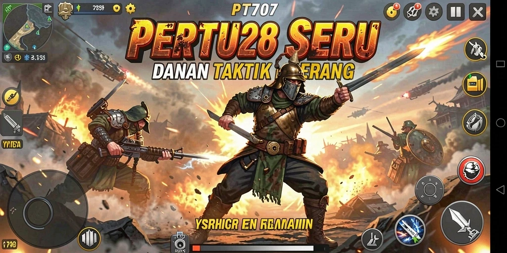 Screenshot PT707 menunjukkan aksi pertempuran seru dalam gameplay TPS.