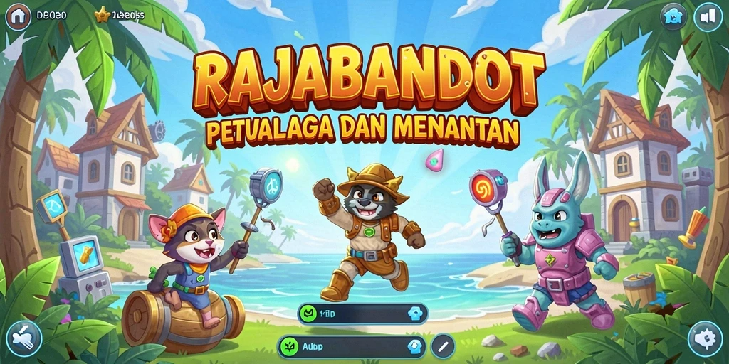 Screenshot RAJABANDOT menampilkan aksi seru dan grafik menarik.