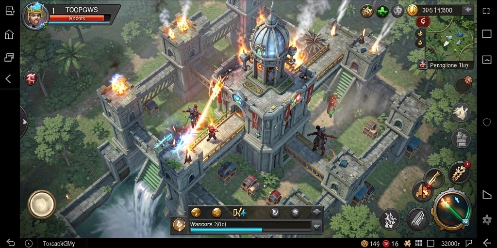 Tampilan gameplay Tower Defense yang seru di TOOPGWS.